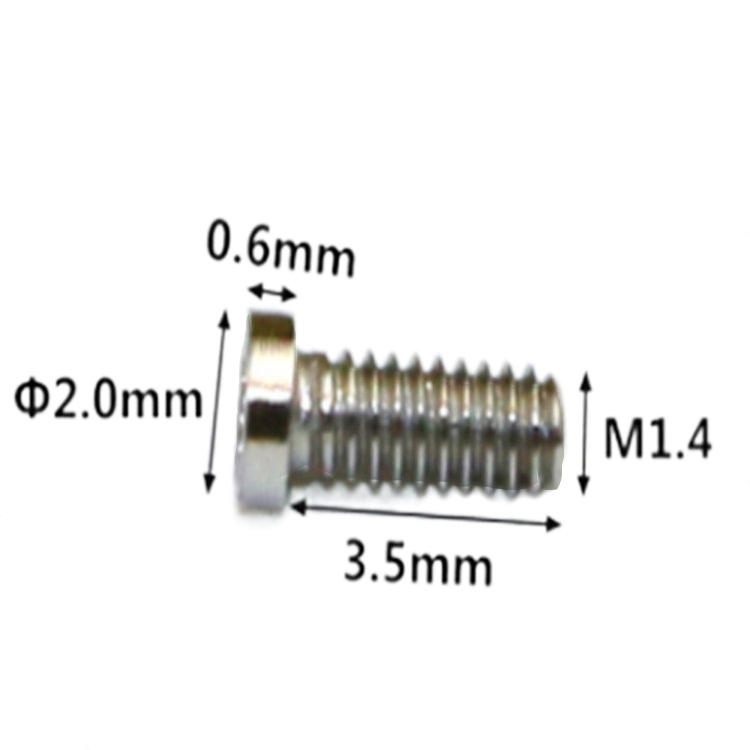 Hochpräzise M1.4 6-Lobe Miniatur-Mikroschraube für Uhren