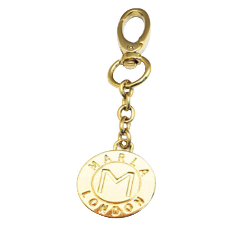 Neues Design goldene Farbe Metallhandtaschenlogoplatte Tasche Logokette