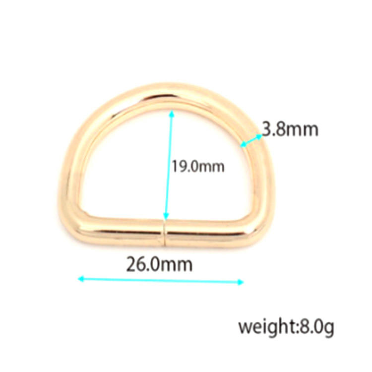 Neues Design Hardware-Zubehör 25mm Metall-D-Ring für Handtasche
