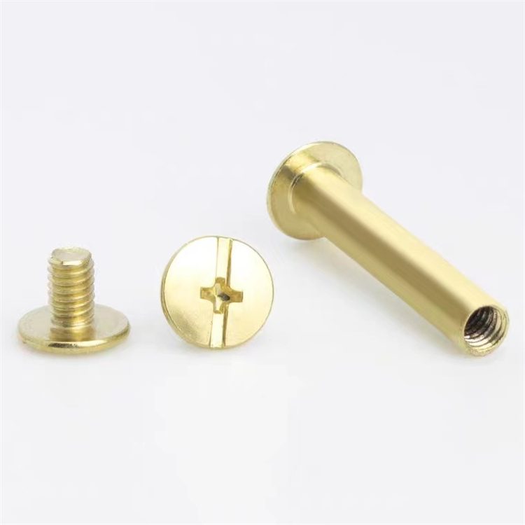 Goldene 8-mm-Chicago-Flachkopfschraube aus Kohlenstoffstahl für das Menü