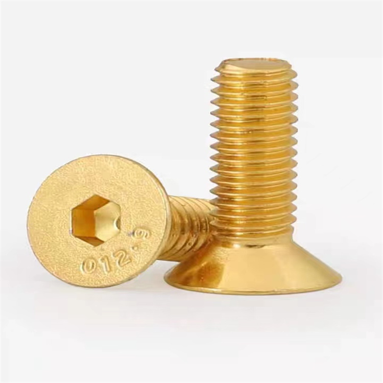 Heißer Verkauf Maschinengewinde M3 Gold Titan Senkkopfschraube