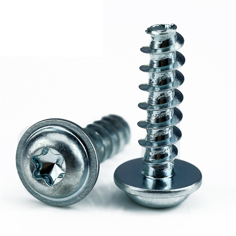 M5 Flachkopf-Torx-Schraube mit flachem Ende und Gewindeformung