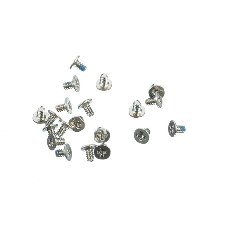 M1-Flachkopf-Mikroschraube aus Edelstahl mit Gewindesicherung, 0,5 mm