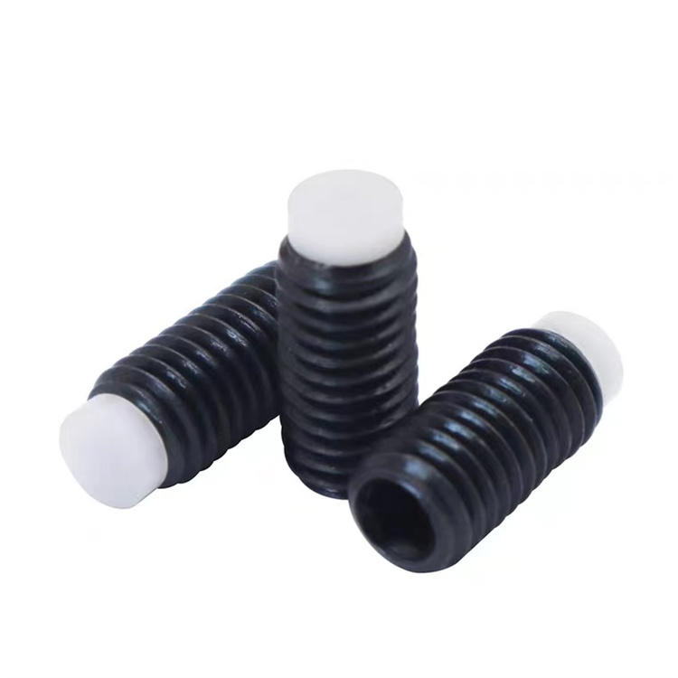 Heißer Verkauf M4 Edelstahl schwarze Oxid-Nylon-Spitzen-Stellschraube