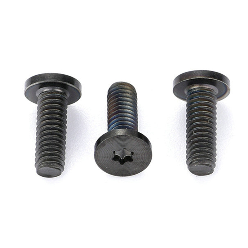 CD-förmige Torx-Schrauben mit schwarzem PVD-Beschichtung und flachem Kopf CD-förmige Torx-Schrauben mit schwarzem PVD-Beschichtung und flachem Kopf
