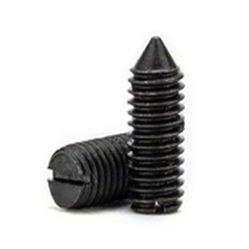 Karbonstahl M6 8.8 Din553 schwarze Schlitz-Kegelpunkt-Stellschraube