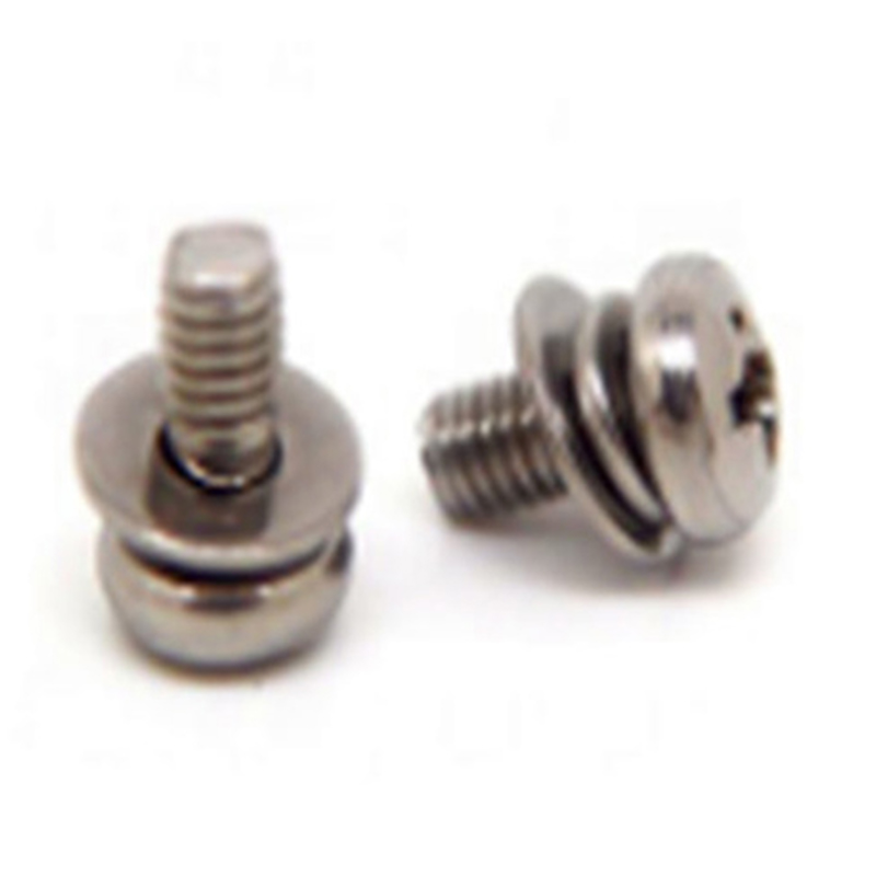 M3 x 6 mm Passivierungs-Flachkopf-Kreuzschlitz-Sicherungsschraube mit Unterlegscheibe M3 x 6 mm Passivierungs-Flachkopf-Kreuzschlitz-Sicherungsschraube mit Unterlegscheibe