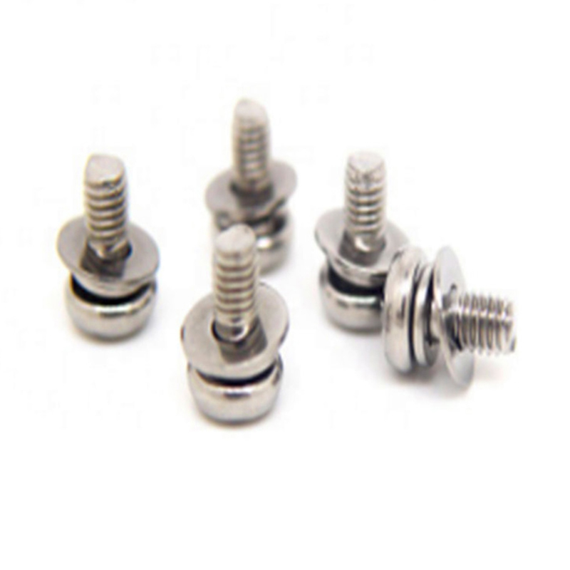 M3 x 6 mm Passivierungs-Flachkopf-Kreuzschlitz-Sicherungsschraube mit Unterlegscheibe