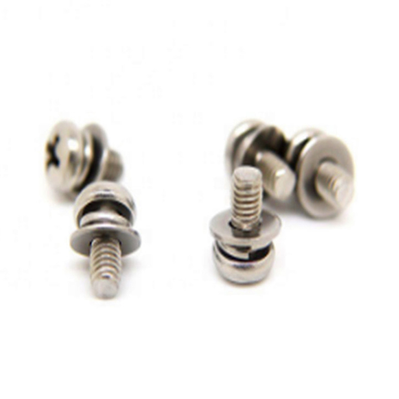 M3 x 6 mm Passivierungs-Flachkopf-Kreuzschlitz-Sicherungsschraube mit Unterlegscheibe M3 x 6 mm Passivierungs-Flachkopf-Kreuzschlitz-Sicherungsschraube mit Unterlegscheibe