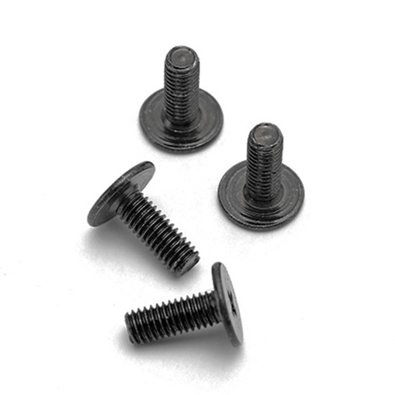 Schwarze M2-Kohlenstoffstahl-Flachkopf-3-mm-Computerschraube