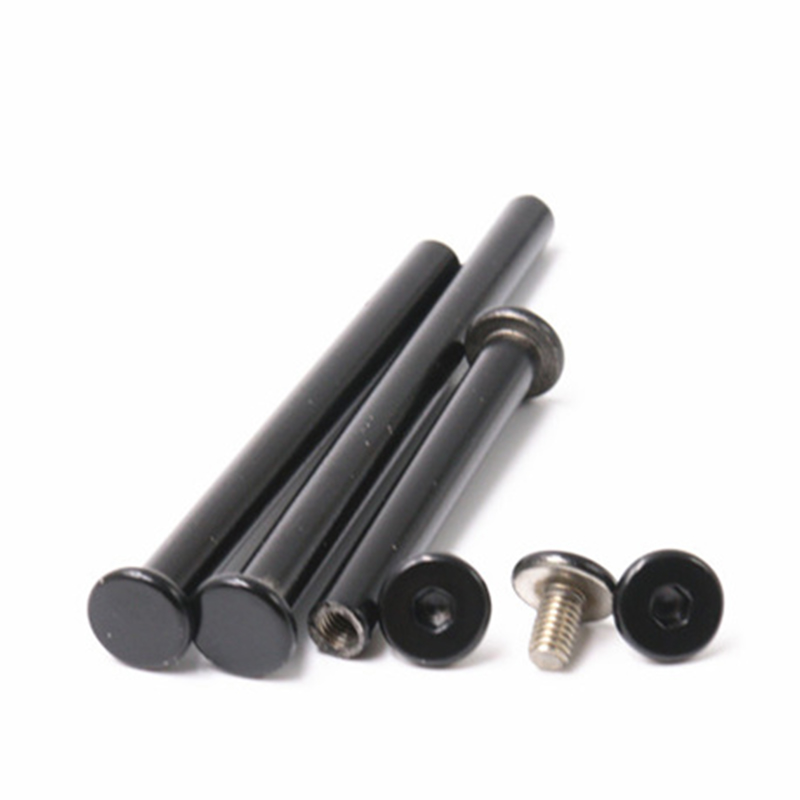 Schwarz lackierte M5 Edelstahl-Innensechskant-Flachkopf-Chicago-Schraube Schwarz lackierte M5 Edelstahl-Innensechskant-Flachkopf-Chicago-Schraube