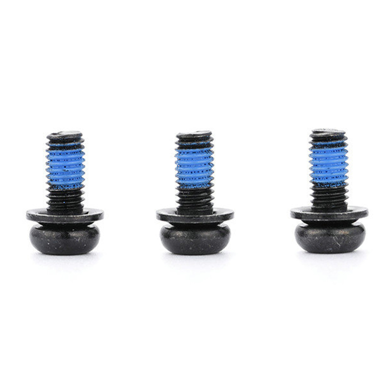 Schwarze Torx-Dreifachschraube mit rundem Kopf und Nylonbesatz Schwarze Torx-Dreifachschraube mit rundem Kopf und Nylonbesatz