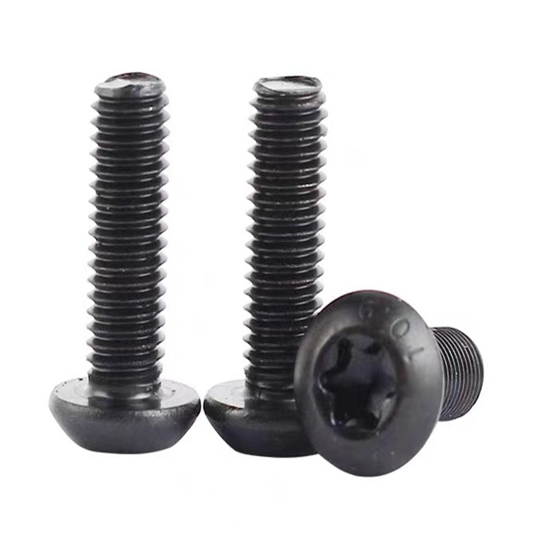 Torx-Rundkopfschraube aus schwarzem Edelstahl der Güteklasse 10,9, M8