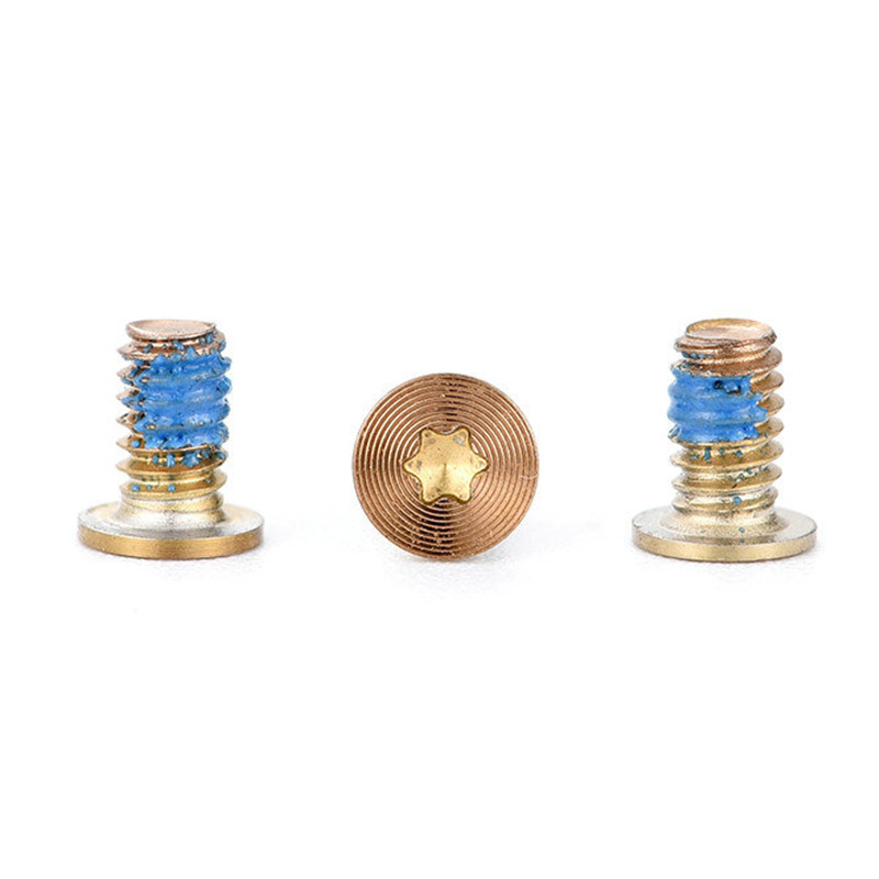 Goldene Torx-Mikro-Verriegelungsschraube mit CD-Muster und Senkkopf Goldene Torx-Mikro-Verriegelungsschraube mit CD-Muster und Senkkopf
