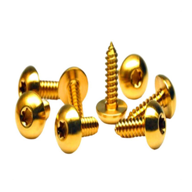 Goldfarbene Titan-Flachkopf-Torx-Schraube